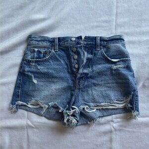 Pistola Blue Jean Shorts High-Waisted Distressed